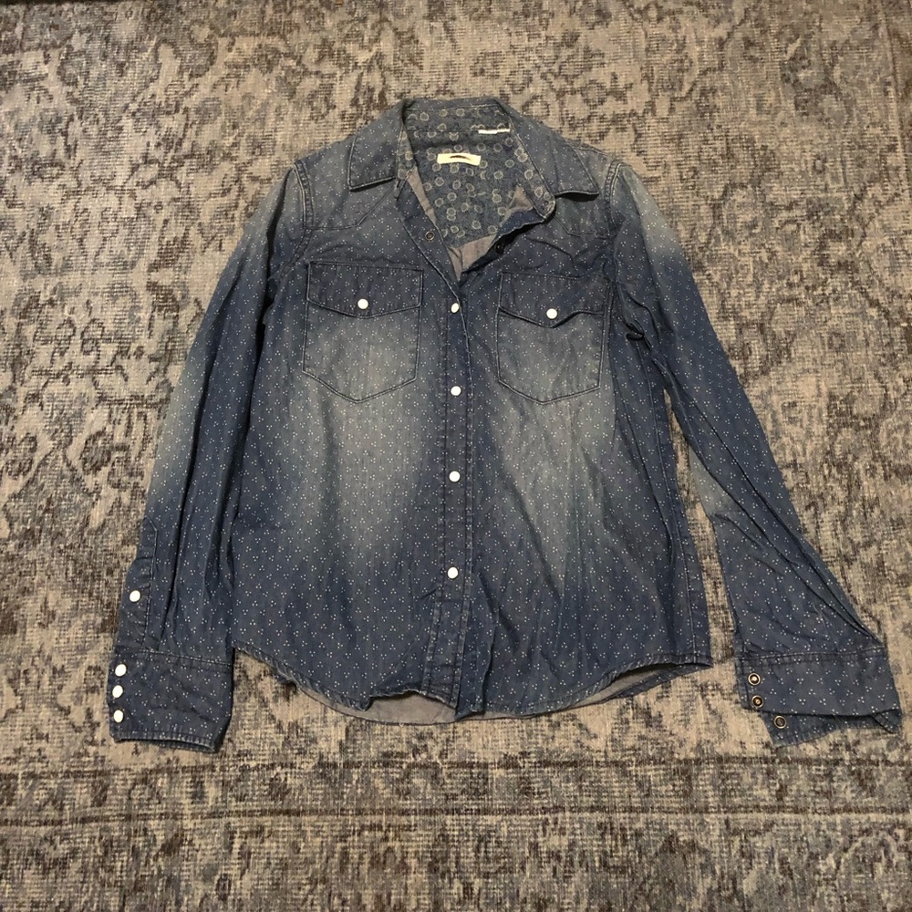 Denim J. Crew button up shirt